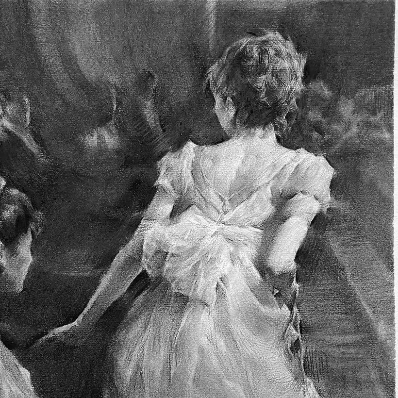Graphite study of two figures